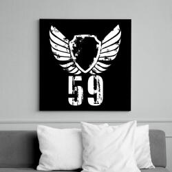 printfashion 59wh. png - Vászonkép - Fekete (6643396)