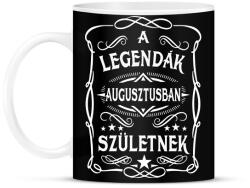 printfashion A legendák augusztusban születtek - Bögre - Fekete (7409229)