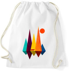 printfashion Róka és hegyek - Sportzsák, Tornazsák - Fehér (5239227)