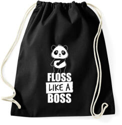 printfashion Floss táncos panda - Sportzsák, Tornazsák - Fekete (1304023)