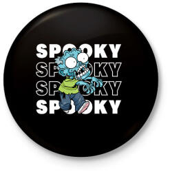 printfashion Spooky Halloween Zombie - Kitűző, hűtőmágnes - Fekete (14247988)