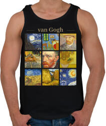 printfashion Van Gogh - részletek - Férfi atléta - Fekete (11898205)