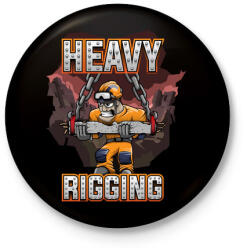 printfashion Heavy Rigging - Kitűző, hűtőmágnes - Fekete (3093133)