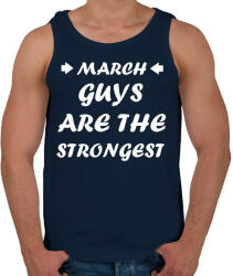 printfashion Márciusi férfiak a legerősebbek - Férfi atléta - Sötétkék (1381866)