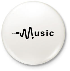 printfashion music - Kitűző, hűtőmágnes - Fehér (16709633)
