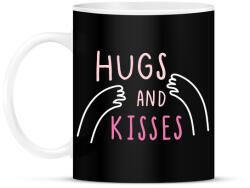 printfashion Ölelj és csókolj - Bögre - Fekete (6021056)