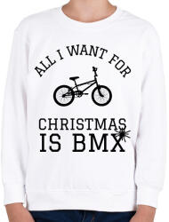 printfashion CHRISTMAS BMX - Gyerek pulóver - Fehér (10133798)