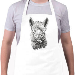 printfashion Láma fej - Kötény - Fehér (14595149)