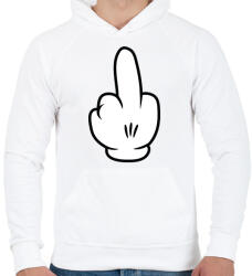 printfashion Fuck off - Férfi kapucnis pulóver - Fehér (1882242)