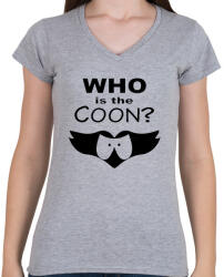 printfashion south park - who is the coon - Női V-nyakú póló - Sport szürke (15120659)