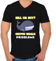 printfashion BITCOIN 4EVER 27 - Férfi V-nyakú póló - Fekete (6036426)