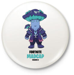 printfashion Madcap - Fortnite Season 8 - Kitűző, hűtőmágnes - Fehér (5698477)