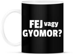 printfashion Fej vagy gyomor - Bögre - Fekete (10427757)