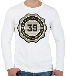 printfashion 39 - Férfi hosszú ujjú póló - Fehér (7226048)