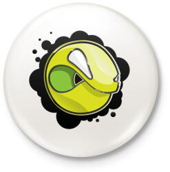 printfashion Angryball - Kitűző, hűtőmágnes - Fehér (3077250)