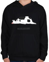 printfashion Moooooody - Gyerek kapucnis pulóver - Fekete (14682262)