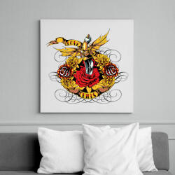 printfashion Love Kills - Vászonkép - Fehér (6628031)