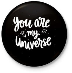 printfashion You are my Universe - Kitűző, hűtőmágnes - Fekete (3100894)