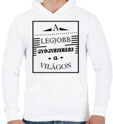 printfashion A legjobb gyógyszerész - Férfi kapucnis pulóver - Fehér (7298077)