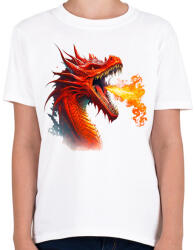 printfashion Sárkány - Gyerek póló - Fehér (13922578)