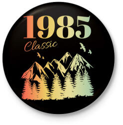 printfashion 1985 - Kitűző, hűtőmágnes - Fekete (12723828)