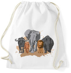 printfashion Afrikai állatok - Sportzsák, Tornazsák - Fehér (11661495)