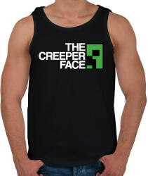 printfashion Minecraft - Creeper Face - Férfi atléta - Fekete (831614)