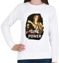 printfashion Girl power - festmény - Női pulóver - Fehér (8535500)