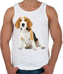 printfashion Beagle kutyás póló minta - Férfi atléta - Fehér (1034335)