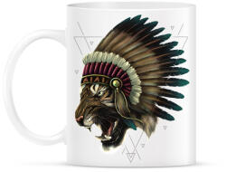 printfashion Törzsfőnök tigris - Bögre - Fehér (1049470)