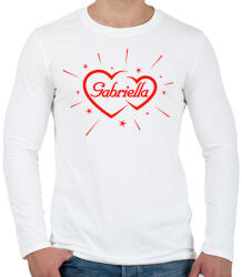 printfashion Gabriella - Férfi hosszú ujjú póló - Fehér (11949606)