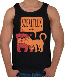 printfashion Szeretlek! Néha. . . - Férfi atléta - Fekete (1273610)