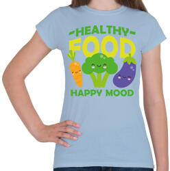 printfashion Healthy food - Női póló - Világoskék (8148945)