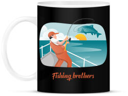 printfashion Fishing brothers - Bögre - Fekete (10432072)