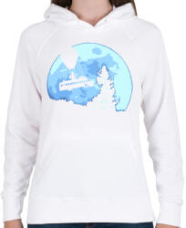 printfashion Fortnite Battle Bus - Női kapucnis pulóver - Fehér (979263)