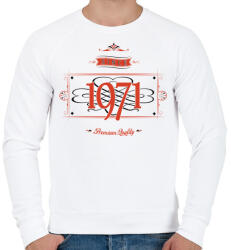 printfashion since-1971-red-black - Férfi pulóver - Fehér (528894)