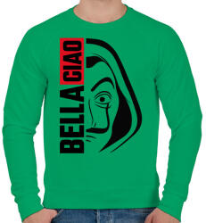 printfashion Bella ciao - Férfi pulóver - Zöld (4287304)
