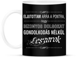 printfashion bizonyos-dolgokat-1-white - Bögre - Fekete (795147)