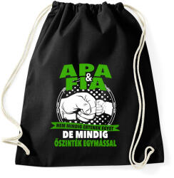 printfashion Apa és Fia - Sportzsák, Tornazsák - Fekete (516999)