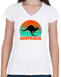 printfashion AUSTRALIA - Női V-nyakú póló - Fehér (9965278)