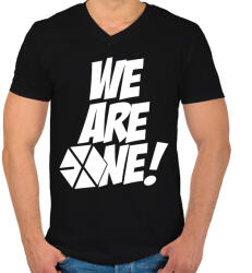 printfashion Exo: We are one! - Férfi V-nyakú póló - Fekete (2657126)