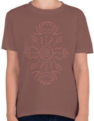 printfashion Nap és Hold - Gyerek póló - Mogyoróbarna (5802845)