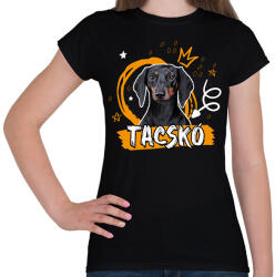 printfashion Tacskó firka - Női póló - Fekete (11849347)