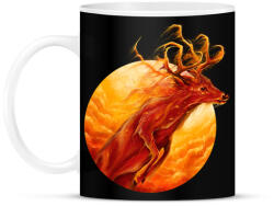 printfashion Tűzszarvas - Bögre - Fekete (1049845)