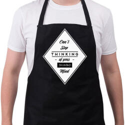 printfashion Diamond mind - Kötény - Fekete (4934245)