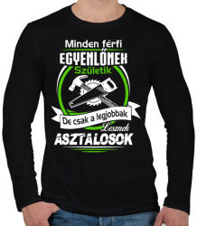 printfashion A legjobb asztalos - Férfi hosszú ujjú póló - Fekete (915911)