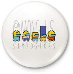 printfashion Among us - simpostors - Kitűző, hűtőmágnes - Fehér (4226888)