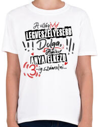 printfashion A világ legveszélyesebb dolga - Gyerek póló - Fehér (16736319)