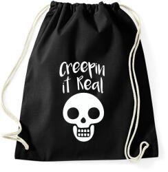 printfashion Creepin It Real Skull - Sportzsák, Tornazsák - Fekete (1878504)