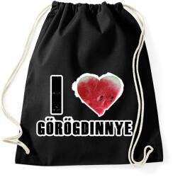printfashion I Love Görögdinnye - Sportzsák, Tornazsák - Fekete (16362395)